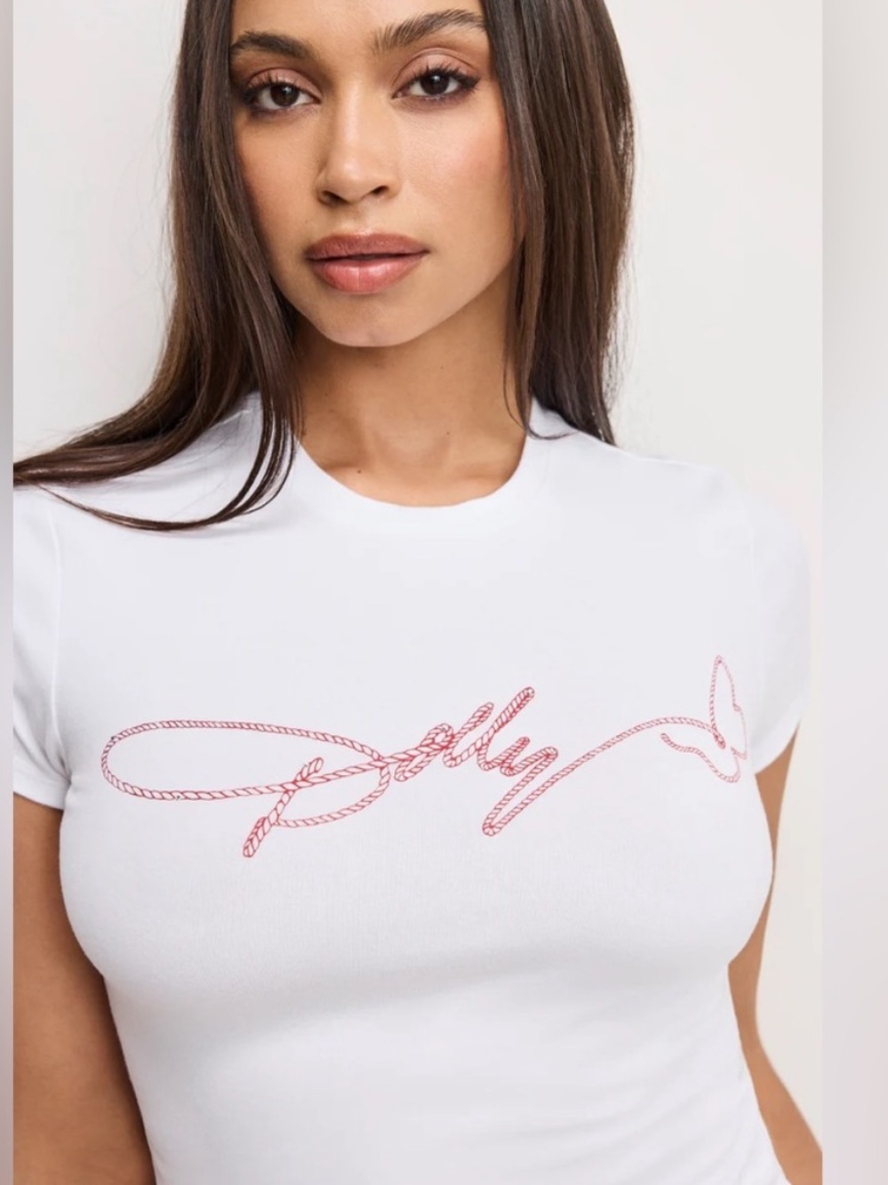 GOOD AMERICAN Dolly Signature Super Stretch
Baby Tee size S used once only